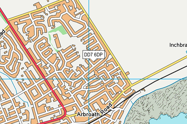 DD7 6DP map - OS VectorMap District (Ordnance Survey)