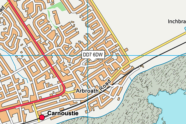 DD7 6DW map - OS VectorMap District (Ordnance Survey)