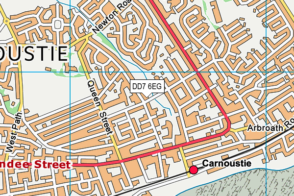 DD7 6EG map - OS VectorMap District (Ordnance Survey)