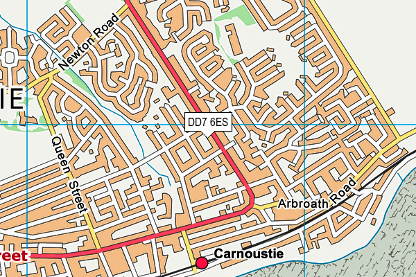 DD7 6ES map - OS VectorMap District (Ordnance Survey)