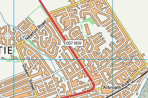 DD7 6EW map - OS VectorMap District (Ordnance Survey)