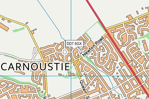 DD7 6GX map - OS VectorMap District (Ordnance Survey)