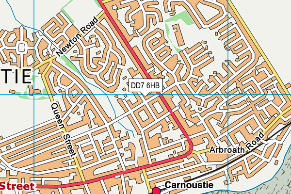 DD7 6HB map - OS VectorMap District (Ordnance Survey)