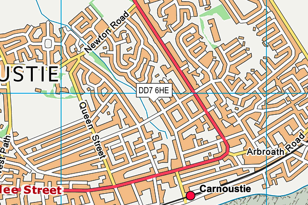 DD7 6HE map - OS VectorMap District (Ordnance Survey)