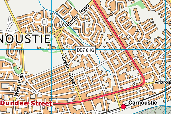 DD7 6HG map - OS VectorMap District (Ordnance Survey)