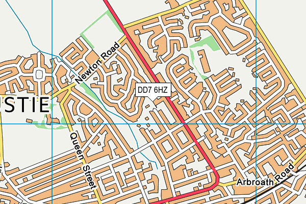 DD7 6HZ map - OS VectorMap District (Ordnance Survey)