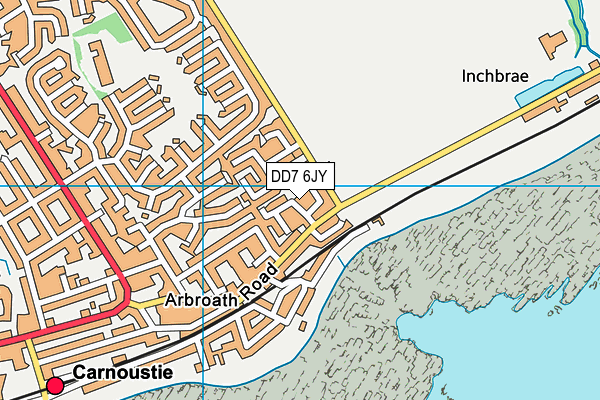DD7 6JY map - OS VectorMap District (Ordnance Survey)
