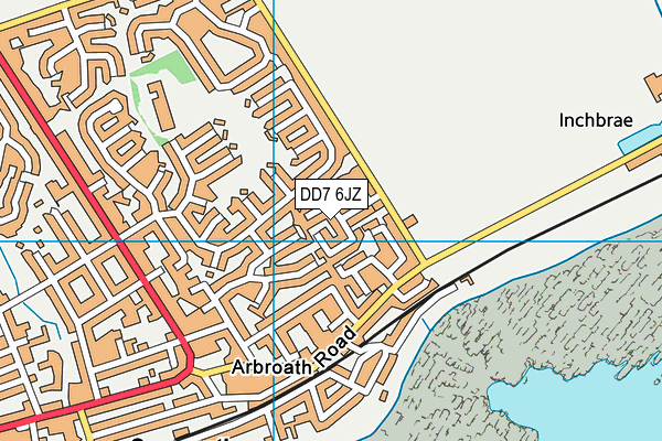 DD7 6JZ map - OS VectorMap District (Ordnance Survey)