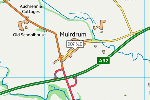 DD7 6LE map - OS VectorMap District (Ordnance Survey)