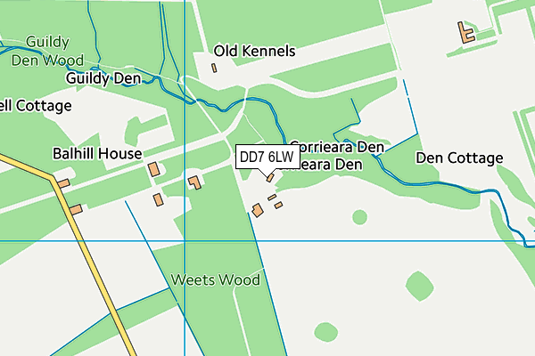 DD7 6LW map - OS VectorMap District (Ordnance Survey)
