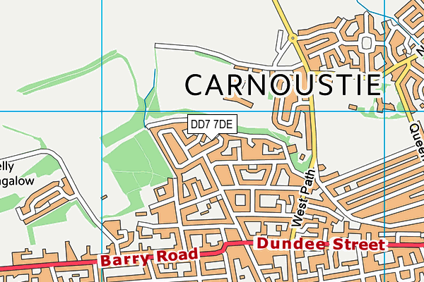 DD7 7DE map - OS VectorMap District (Ordnance Survey)