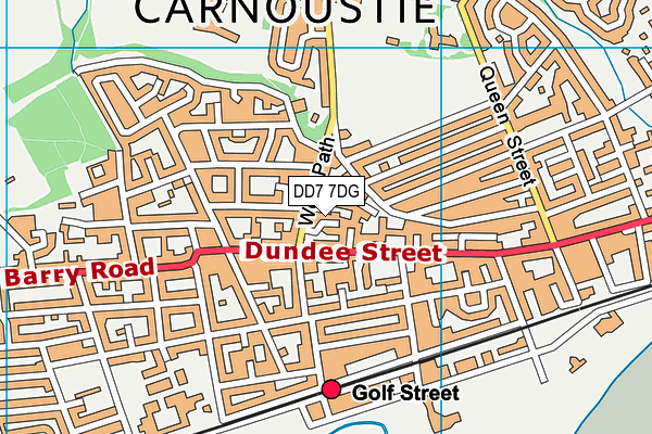 DD7 7DG map - OS VectorMap District (Ordnance Survey)