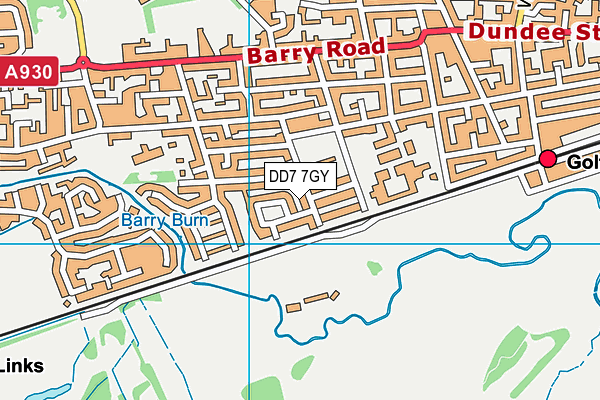 DD7 7GY map - OS VectorMap District (Ordnance Survey)