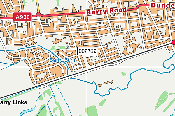 DD7 7GZ map - OS VectorMap District (Ordnance Survey)