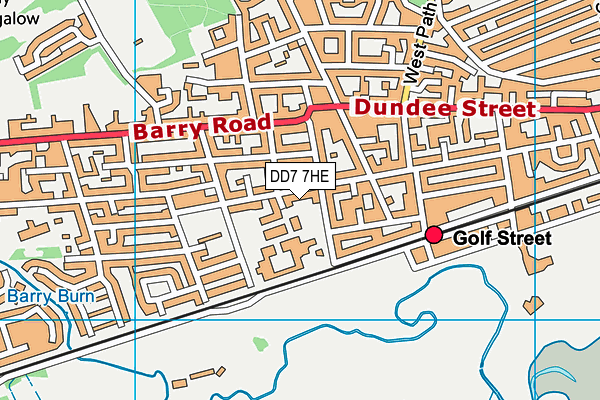 DD7 7HE map - OS VectorMap District (Ordnance Survey)