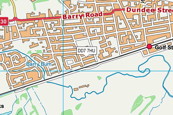 DD7 7HU map - OS VectorMap District (Ordnance Survey)