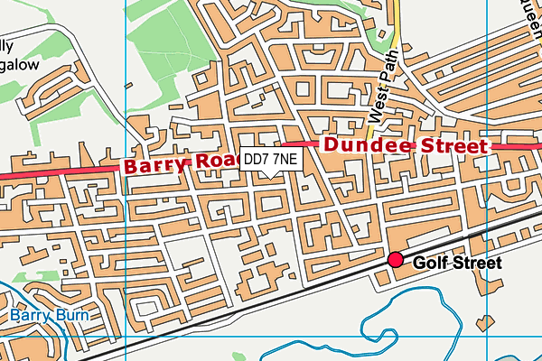 DD7 7NE map - OS VectorMap District (Ordnance Survey)