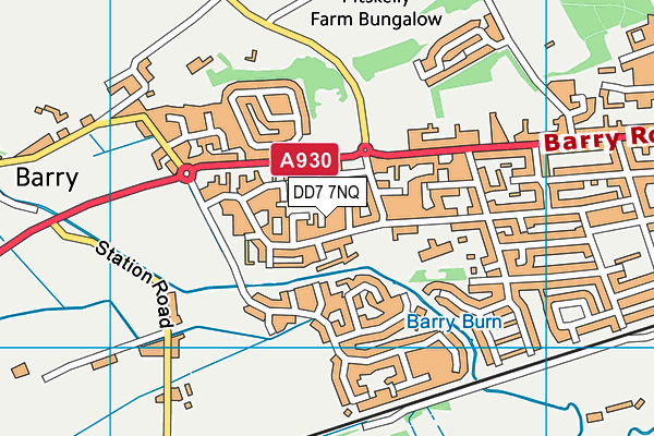 DD7 7NQ map - OS VectorMap District (Ordnance Survey)