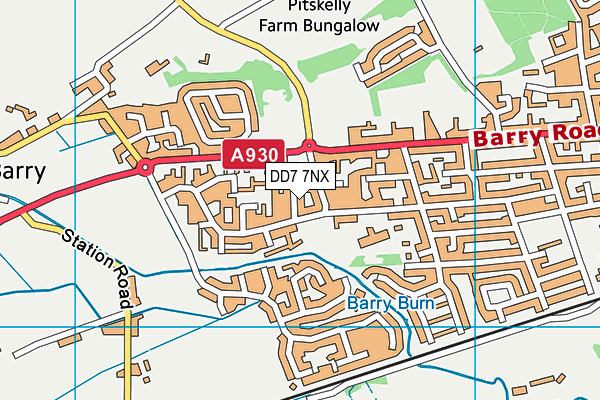 DD7 7NX map - OS VectorMap District (Ordnance Survey)