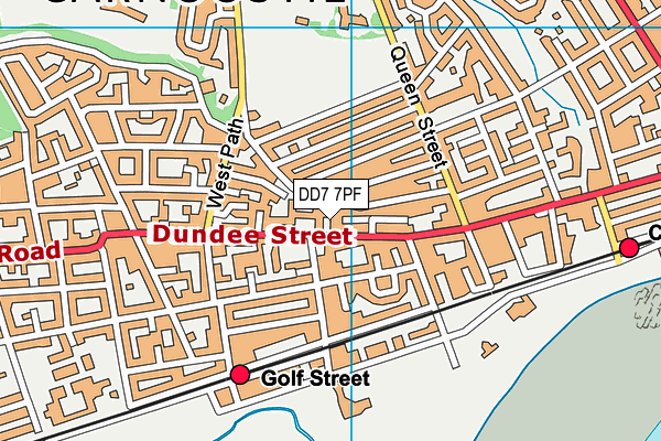 DD7 7PF map - OS VectorMap District (Ordnance Survey)