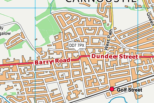 DD7 7PX map - OS VectorMap District (Ordnance Survey)