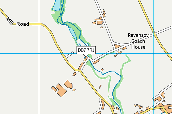 DD7 7RJ map - OS VectorMap District (Ordnance Survey)