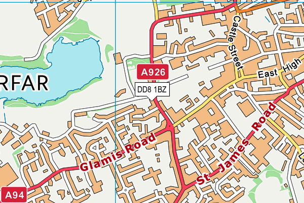 DD8 1BZ map - OS VectorMap District (Ordnance Survey)
