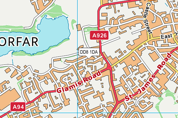 DD8 1DA map - OS VectorMap District (Ordnance Survey)