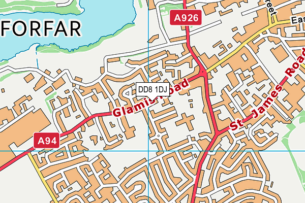 DD8 1DJ map - OS VectorMap District (Ordnance Survey)
