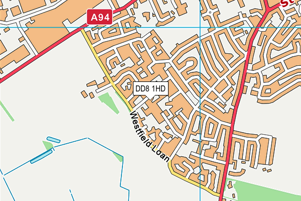 DD8 1HD map - OS VectorMap District (Ordnance Survey)