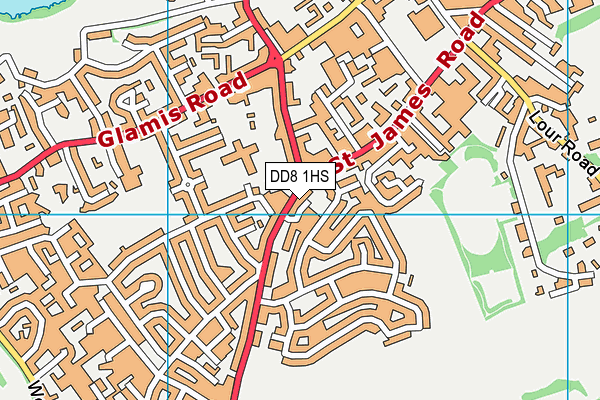 DD8 1HS map - OS VectorMap District (Ordnance Survey)