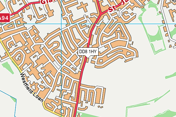 DD8 1HY map - OS VectorMap District (Ordnance Survey)