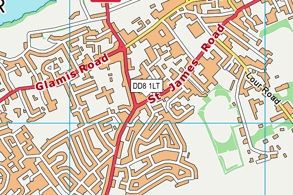 DD8 1LT map - OS VectorMap District (Ordnance Survey)