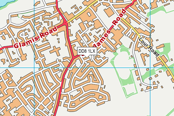 DD8 1LX map - OS VectorMap District (Ordnance Survey)