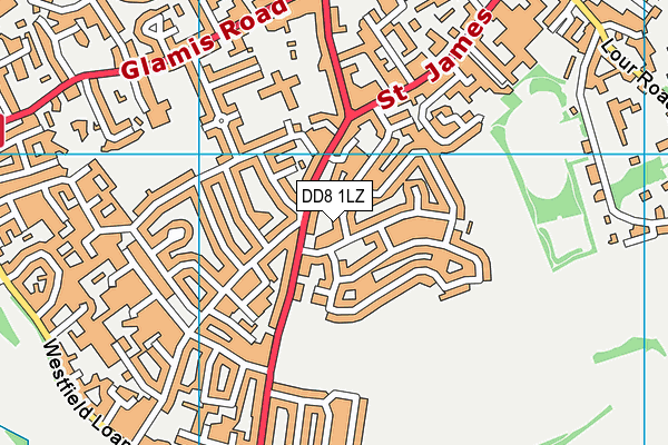 DD8 1LZ map - OS VectorMap District (Ordnance Survey)