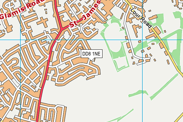 DD8 1NE map - OS VectorMap District (Ordnance Survey)