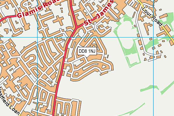 DD8 1NJ map - OS VectorMap District (Ordnance Survey)