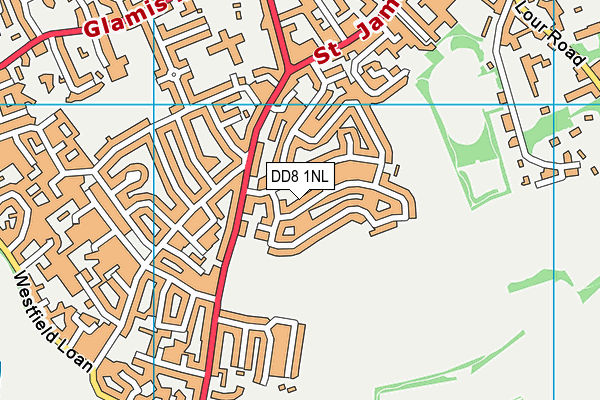 DD8 1NL map - OS VectorMap District (Ordnance Survey)