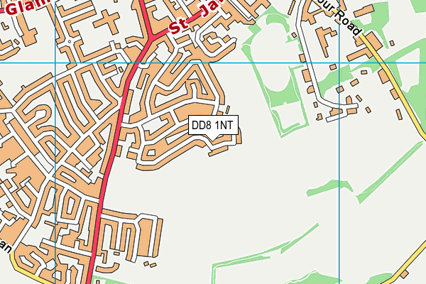 DD8 1NT map - OS VectorMap District (Ordnance Survey)
