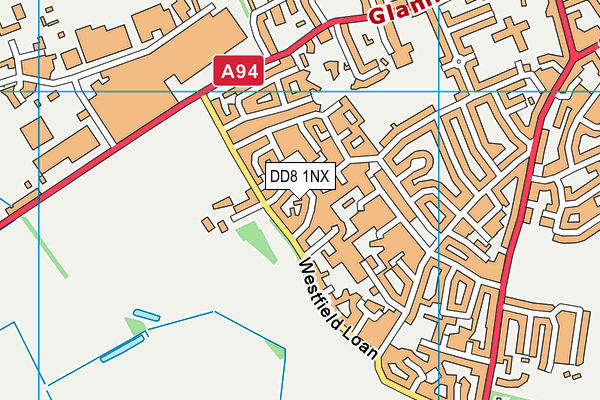 DD8 1NX map - OS VectorMap District (Ordnance Survey)