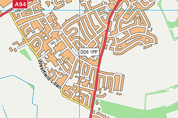 DD8 1PP map - OS VectorMap District (Ordnance Survey)