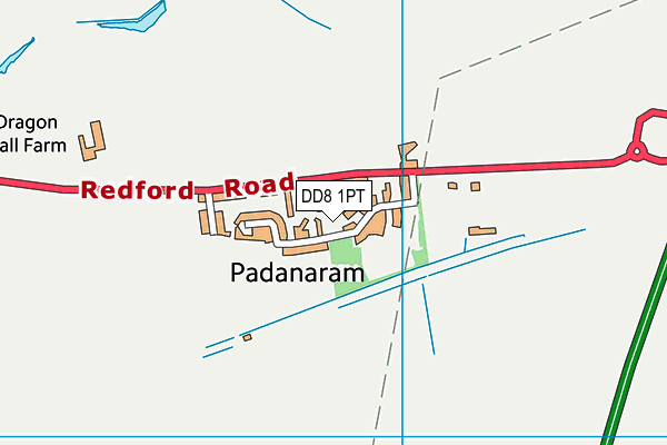 DD8 1PT map - OS VectorMap District (Ordnance Survey)