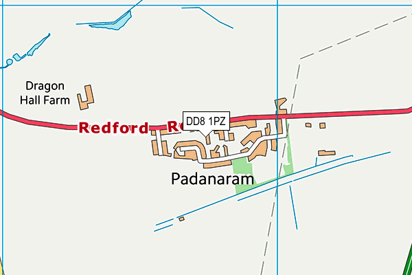 DD8 1PZ map - OS VectorMap District (Ordnance Survey)