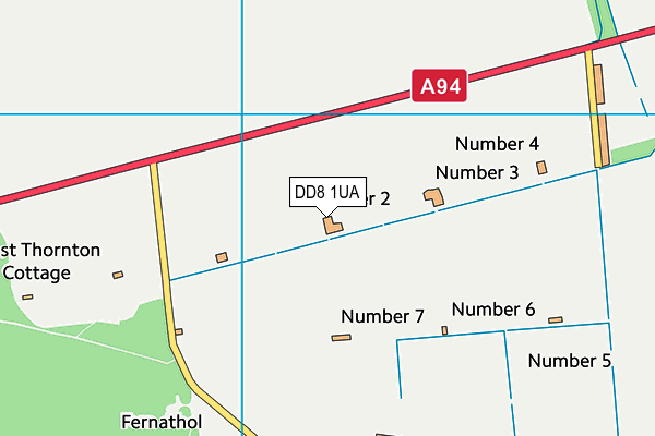 DD8 1UA map - OS VectorMap District (Ordnance Survey)