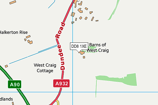 DD8 1XE map - OS VectorMap District (Ordnance Survey)