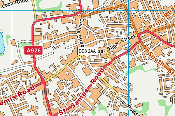 DD8 2AA map - OS VectorMap District (Ordnance Survey)