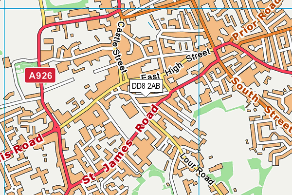 DD8 2AB map - OS VectorMap District (Ordnance Survey)