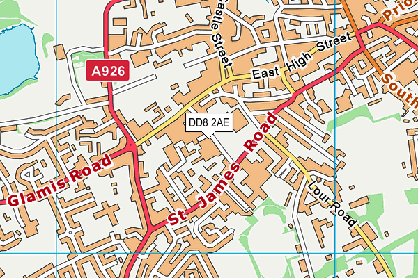 DD8 2AE map - OS VectorMap District (Ordnance Survey)
