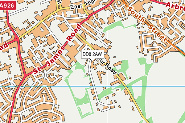 DD8 2AW map - OS VectorMap District (Ordnance Survey)