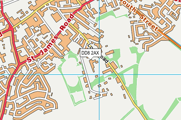 DD8 2AX map - OS VectorMap District (Ordnance Survey)